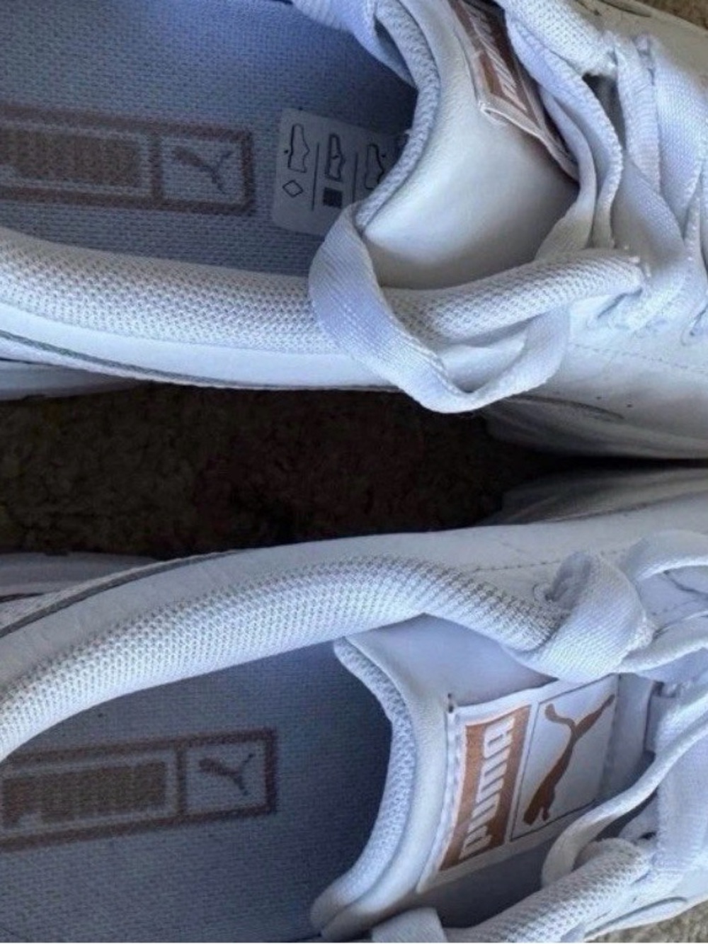 Puma Mayze Platform Sneakers, size 6C Junior, White-White-Rose Gold, Brand New - Picture 6 of 7